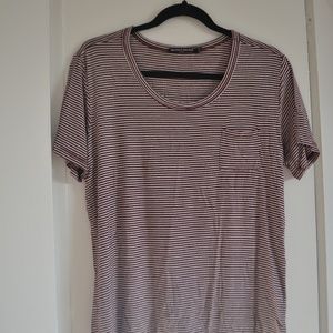 Brandy Melville Short-Sleeved Striped Tee